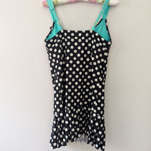 Betsey Johnson Y2K Polkadot Pin-up Swim Cover Dress - Picture 2 of 10